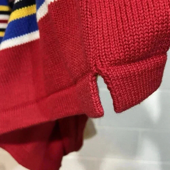 Vintage Lauren Ralph Lauren Women’s‎ Colorful Striped Sweater XLARGE Red Stripes - Picture 7 of 7